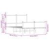 vidaXL Cadre de lit en m&eacute;tal sans matelas ch&ecirc;ne sonoma 120x190 cm