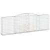 vidaXL Paniers &agrave; gabions arqu&eacute;s 7 pcs 400x30x120/140 cm Fer galvanis&eacute;