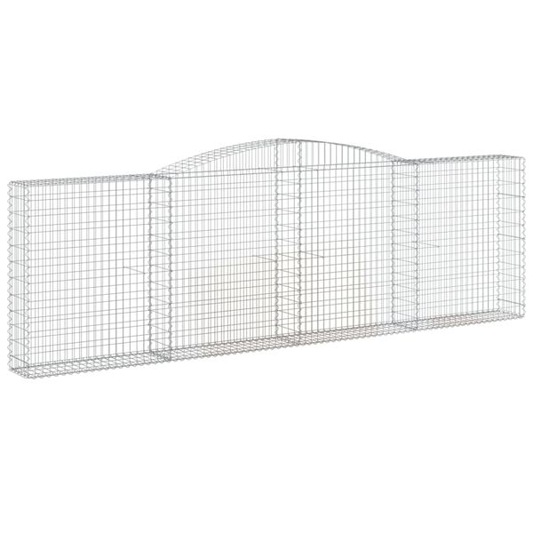vidaXL Paniers &agrave; gabions arqu&eacute;s 7 pcs 400x30x120/140 cm Fer galvanis&eacute;