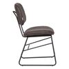 LABEL51 Chaises &agrave; manger lot de 2 Sev 49x60x87 cm anthracite