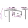 vidaXL Table basse BODO gris 100x55x46 cm bois de pin massif