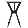 vidaXL Table &agrave; manger cadre en Y 50x50x75 cm bois de pin massif acier