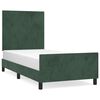 vidaXL Cadre de lit sans matelas vert fonc&eacute; 100x200 cm velours