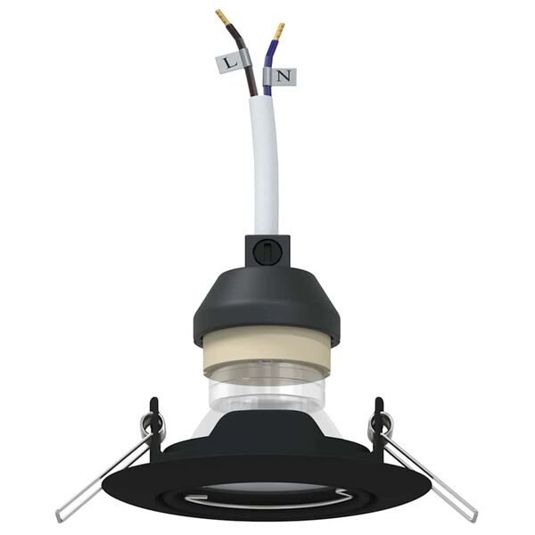 vidaXL Projecteur 6 pcs Noir 9 x 9 x 2,5 cm M&eacute;tal