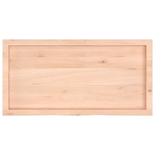 vidaXL Comptoir de salle de bain 100x50x(2-6)cm bois massif non trait&eacute;