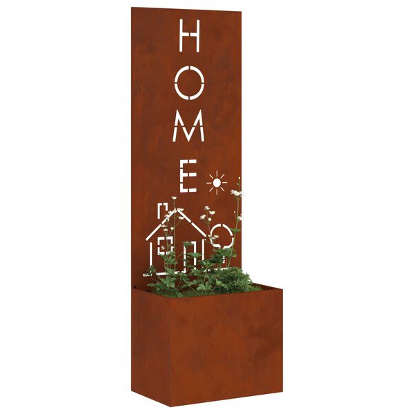vidaXL &Eacute;cran de confidentialit&eacute; de jardin Fretwork Rouill&eacute; 50 x 140 cm