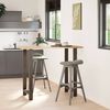 vidaXL Pieds de table de bar en acier naturel, 2 pi&egrave;ces, 60 x (110-111) cm