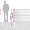 vidaXL Cl&ocirc;ture avec poteaux Gris 1 x 25 m Acier