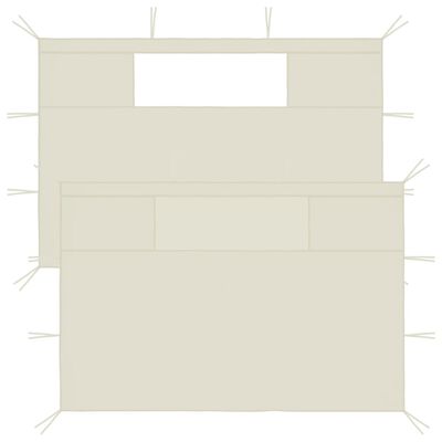 vidaXL Parois latérales belvédère fenêtres 2 pcs 4,5x2,1m Crème 70g/m²