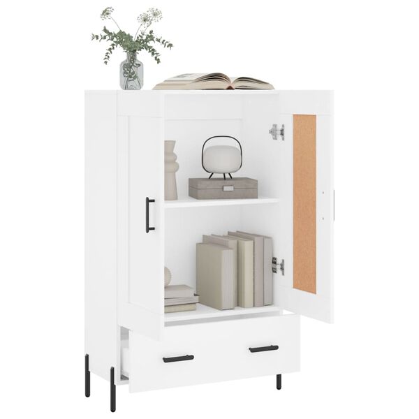 vidaXL Buffet haut blanc 69,5x31x115 cm bois d'ing&eacute;nierie