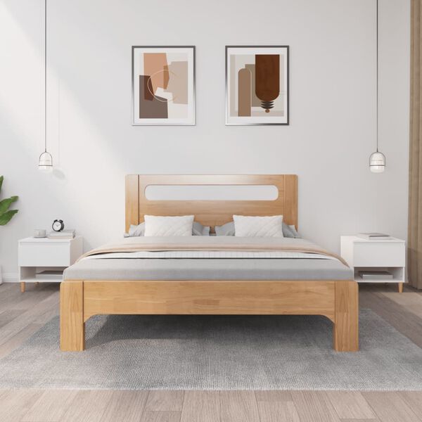 vidaXL Tables de chevet 2 pcs Blanc 50x46x50 cm Bois d&rsquo;ing&eacute;nierie