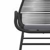 vidaXL Ensemble &agrave; manger de jardin coussins 9pcs noir poly rotin verre