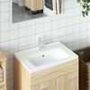 vidaXL &Eacute;vier salle de bain blanc 61x48x19,5 cm rectangulaire c&eacute;ramique