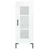 vidaXL Buffet Blanc brillant 34,5x34x90 cm Bois d'ing&eacute;nierie