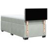 vidaXL Sommier &agrave; lattes de lit et matelas Gris clair 90x190 cm Velours