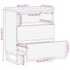 vidaXL Table de chevet noir 50x33x62 cm bois de manguier solide