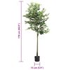 vidaXL Ficus artificiel 756 feuilles 170 cm vert