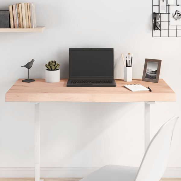 vidaXL Dessus de table 100x50x(2-6) cm bois de ch&ecirc;ne massif non trait&eacute;