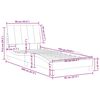 vidaXL Cadre de lit sans matelas Hanko gris fonc&eacute; 90x190 cm velours