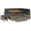 vidaXL Ensemble de canap&eacute; de jardin avec coussin 8 pcs Gris