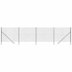 vidaXL Cl&ocirc;ture en treillis m&eacute;tallique anthracite 2x10 m