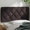 vidaXL Coussin de t&ecirc;te de lit marron fonc&eacute; 100 cm tissu