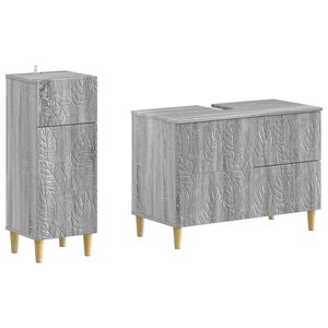 vidaXL Ensemble de 2 meubles de salle de bain DELFT Sonoma gris