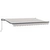 vidaXL Auvent R&eacute;tractable Gris clair et blanc 2,5 x 2 m tissu