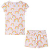 Pyjamas &agrave; manches courtes pour enfants rose p&acirc;le 116