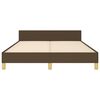 vidaXL Cadre de lit sans matelas marron fonc&eacute; 140x200 cm tissu