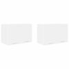 vidaXL Armoire suspendue 2 pc Blanc Bois d'ing&eacute;nierie