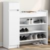 vidaXL Armoire &agrave; chaussures blanc 100,5x28x100 cm bois d'ing&eacute;nierie