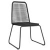 vidaXL Ensemble &agrave; manger de jardin 9 pcs Noir