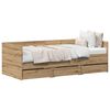 vidaXL Lit d'appoint Ch&ecirc;ne artisanal 90 x 200 cm Bois d'ing&eacute;nierie