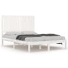 vidaXL Cadre de lit sans matelas blanc 120x190 cm bois massif
