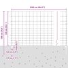 vidaXL Cl&ocirc;ture avec poteau Argent&eacute; 1,4 x 25 m Acier