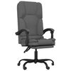 vidaXL Fauteuil de massage inclinable de bureau gris fonc&eacute; tissu