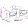 vidaXL Fauteuil de massage inclinable et porte-gobelet 2 places noir