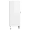 vidaXL Buffet Blanc brillant 34,5x34x90 cm Bois d'ing&eacute;nierie