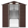 vidaXL Abri de jardin marron 191x895x198 cm acier galvanis&eacute;