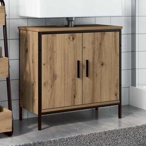 vidaXL Armoire lavabo ch&ecirc;ne artisanal 60x30x60 cm bois d'ing&eacute;nierie