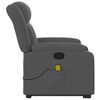 vidaXL Fauteuil de massage inclinable Gris fonc&eacute; Tissu