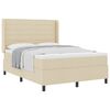 vidaXL Lit &agrave; ressorts avec coussin Cr&egrave;me 200 x 140 cm tissu