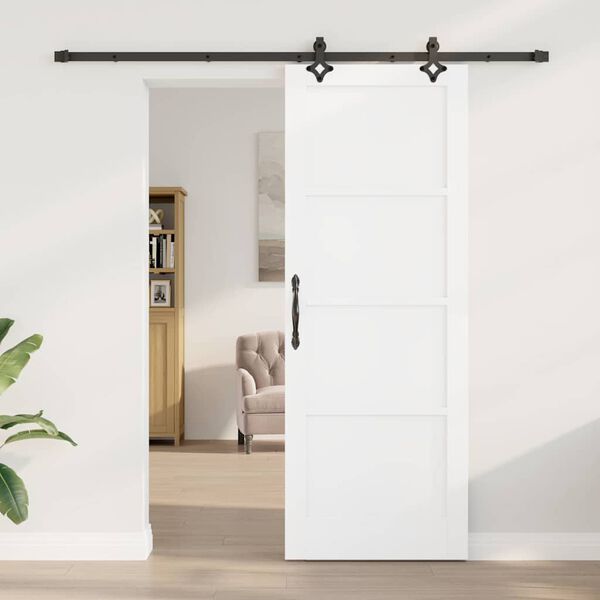 vidaXL Porte coulissante ORKDAL Blanc 78 x 211 cm Pin massif