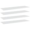 vidaXL Panneau de biblioth&egrave;que 4 pcs blanc brillant bois d&rsquo;ing&eacute;nierie