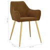 vidaXL Chaises &agrave; manger lot de 6 marron velours