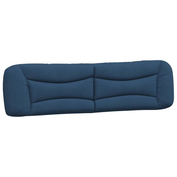 vidaXL Coussin de t&ecirc;te de lit Hvar bleu 200 cm tissu