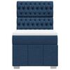vidaXL Sommier &agrave; lattes de lit avec matelas Bleu 100x200 cm Tissu