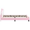 vidaXL Cadre de lit pour enfants avec t&ecirc;te de lit Rose 90 x 200 cm PU