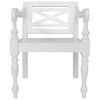 vidaXL Chaises Batavia lot de 2 blanc bois d'acajou massif